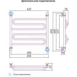 Полотенцесушитель водяной Сунержа Элегия 60x60 ( хром )