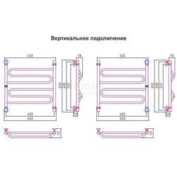 Полотенцесушитель водяной Сунержа Элегия 60x60 ( хром )