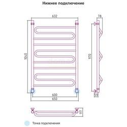 Полотенцесушитель водяной Сунержа Элегия 100x60 ( золото )