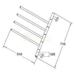 Полотенцесушитель ZorG 71x51, электрический, правый
