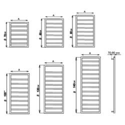 Полотенцесушитель Stinox Bergamo 50x90 (7), водяной