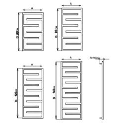 Полотенцесушитель Stinox Corsica 50x90 (6), водяной, цветной