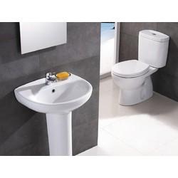 Унитаз напольный с пневмо-крышкой Duroplast Roca Victoria, горизонтальный выпуск