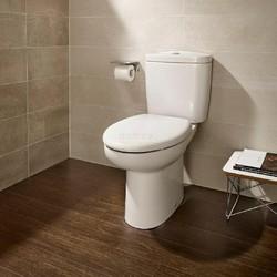 Унитаз напольный с пневмо-крышкой Duroplast Roca Victoria, горизонтальный выпуск