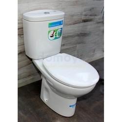 Унитаз напольный с пневмо-крышкой Duroplast Roca Victoria, горизонтальный выпуск