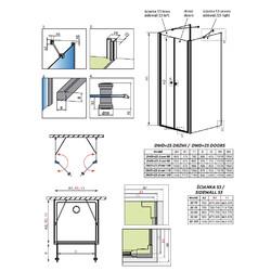 Душевой уголок Radaway Eos DWD+2S 110x100