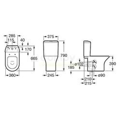 Унитаз напольный с крышкой Duroplast Roca Nexo, универсальный выпуск