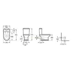 Унитаз напольный Roca America, универсальный выпуск