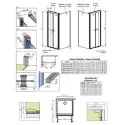 Душевой уголок Radaway Eos DWD+S 100x100