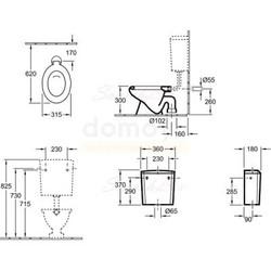 Унитаз детский Villeroy&Boch O.Novo, вертикальный выпуск