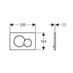 Кнопка Geberit Sigma01 115.770.JQ.5, хром матовый