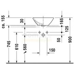 Умывальник Duravit Bacino 42 накладной