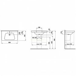 Умывальник Laufen Moderna Plus 80 8135420001041