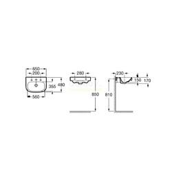 Умывальник Roca Debba 50 A325996000 настенный