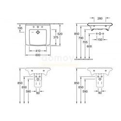 Умывальник Villeroy&Boch Lifetime 60, настенный