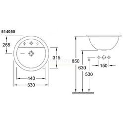 Умывальник Villeroy&Boch Loop&Friends 53, врезной
