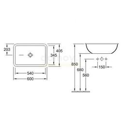 Умывальник Villeroy&Boch Loop&Friends 60, врезной