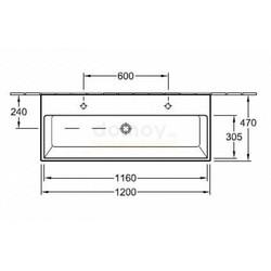 Умывальник Villeroy&Boch Memento 120 для столешницы