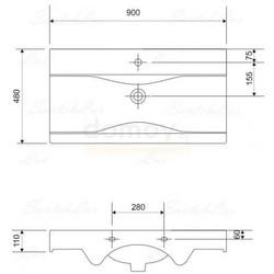 Умывальник Cersanit Carla 90 мебельный