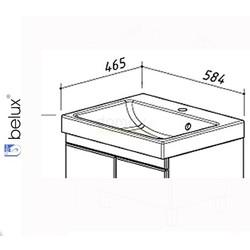 Умывальник Belux Импульс 58.4 мебельный