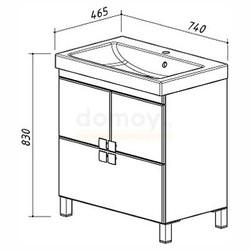 Умывальник Belux Импульс 74 мебельный