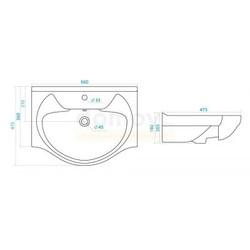 Умывальник Santek Байкал 65 мебельный