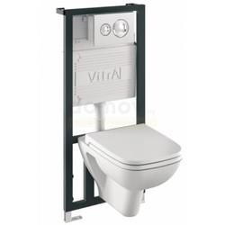 Унитаз подвесной с инсталляцией Vitra S20, с крышкой