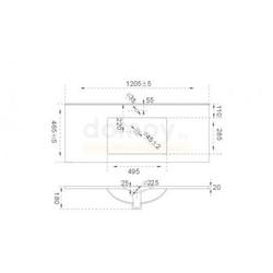 Умывальник Triton 825F 120 мебельный