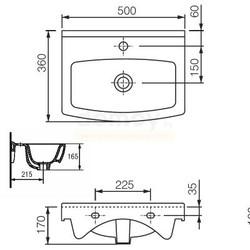 Умывальник Cersanit Cersania New 50 мебельный