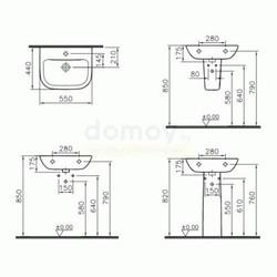 Умывальник Vitra S20 55 настенный