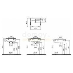 Умывальник Vitra Zentrum 55 настенный
