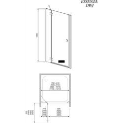 Душевая дверь Radaway Essenza DWJ 90 (32702-01)