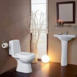 Унитаз напольный Santek Цезарь, с крышкой, горизонтальный выпуск