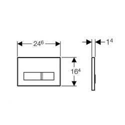Инсталляция для унитаза Geberit Duofix 458.126.00.1, кнопка Delta51 глянцевый хром