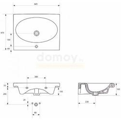 Умывальник Cersanit Nature 60 мебельный
