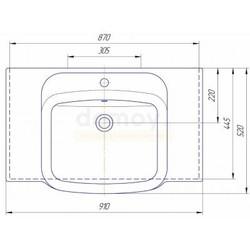 Умывальник Акваль Домино 90 мебельный