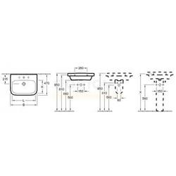 Умывальник Villeroy&Boch Architectura 55, настенный