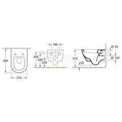 Унитаз подвесной Villeroy&Boch Subway 2.0 ViClean с крышкой-биде