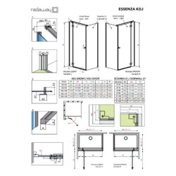 Душевой уголок Radaway Essenza KDJ 100x100 R