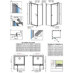 Душевой уголок  Radaway Essenza New KDJ 100x110 R