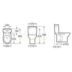 Унитаз напольный Roca Victoria, вертикальный выпуск