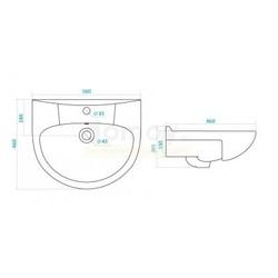 Умывальник Акваль Антик 55 мебельный