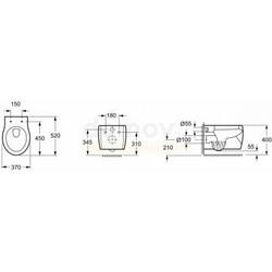 Унитаз подвесной Lavinia Boho Elegant, с крышкой
