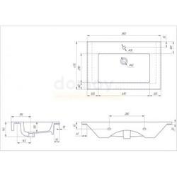 Умывальник АВН Оскар 85, мебельный