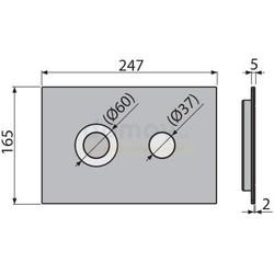 Кнопка AlcaPlast Turn, alunox-мат/глянец