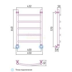 Полотенцесушитель водяной Сунержа Галант 60x40 ( сатин )