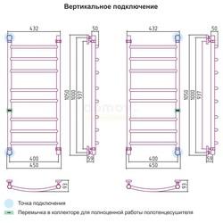 Полотенцесушитель водяной Сунержа Галант 100x40