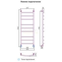 Полотенцесушитель водяной Сунержа Галант 120x40 ( золото )