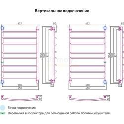 Полотенцесушитель водяной Сунержа Галант 100x60 ( матовая шампань )