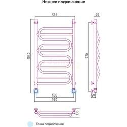 Полотенцесушитель водяной Сунержа Иллюзия 100x50